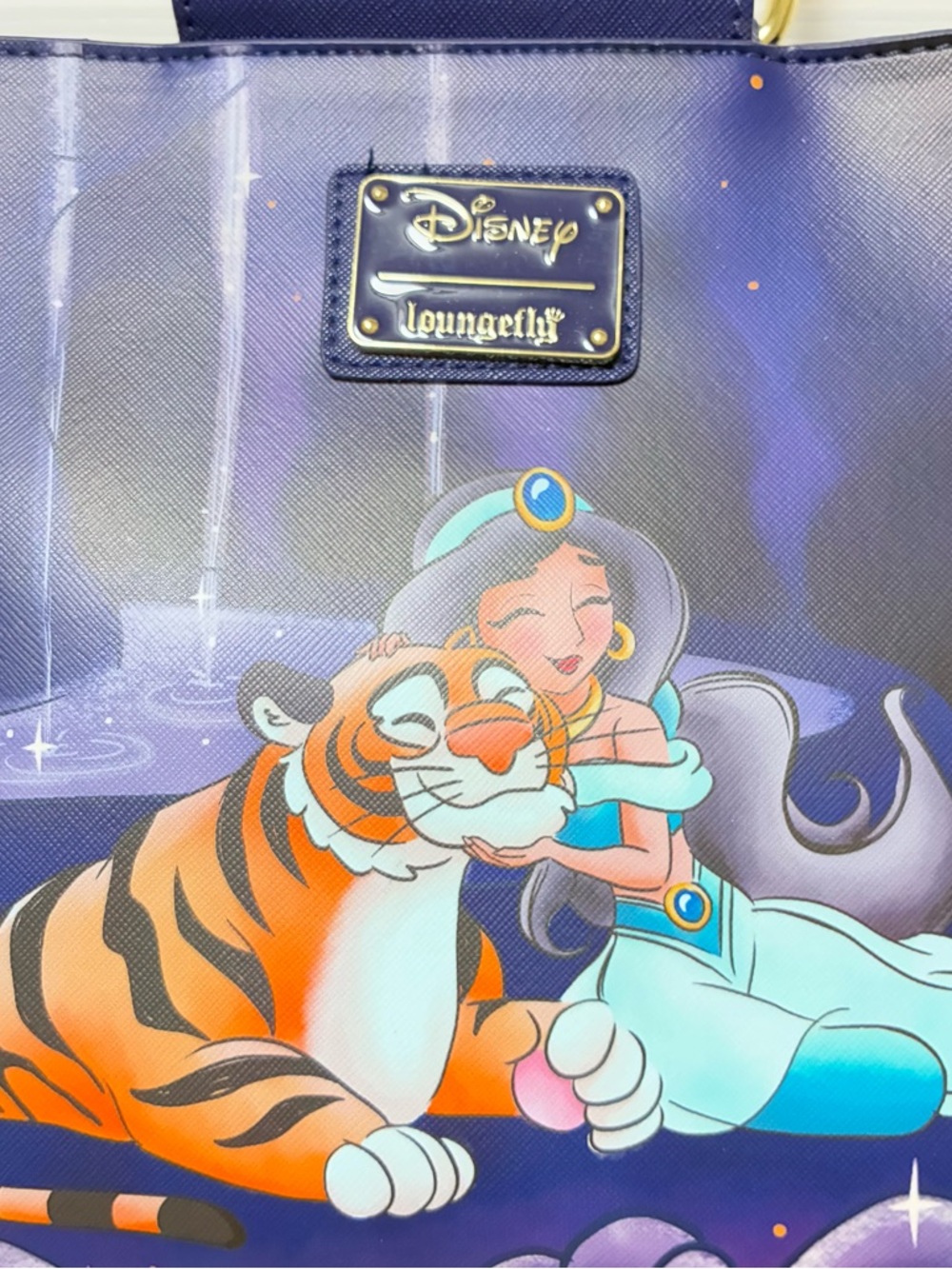 NWT!! Loungefly Disney Princess Jasmine w/ Rajah, Castle, Abu and Genie Satchel - Picture 16 of 16